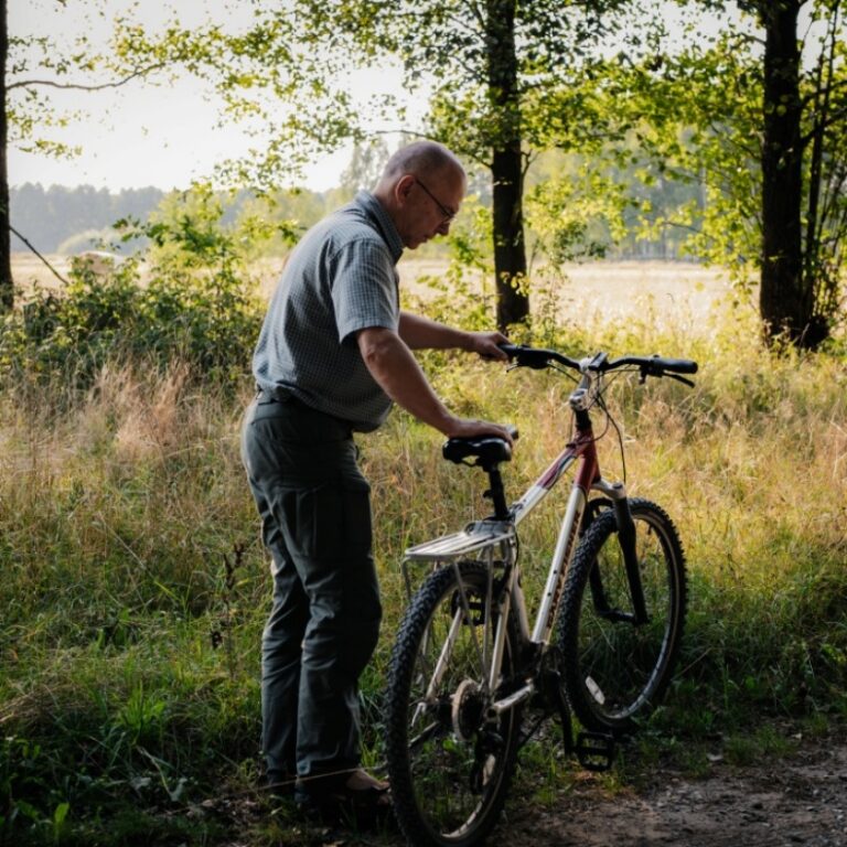 Gospodarz na wycieczce rowerowej